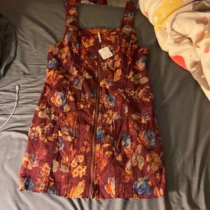 Button up cord dress